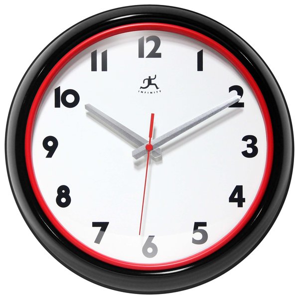 Infinity Instruments Lux, Black & Red, Clock 14917BK-R3140